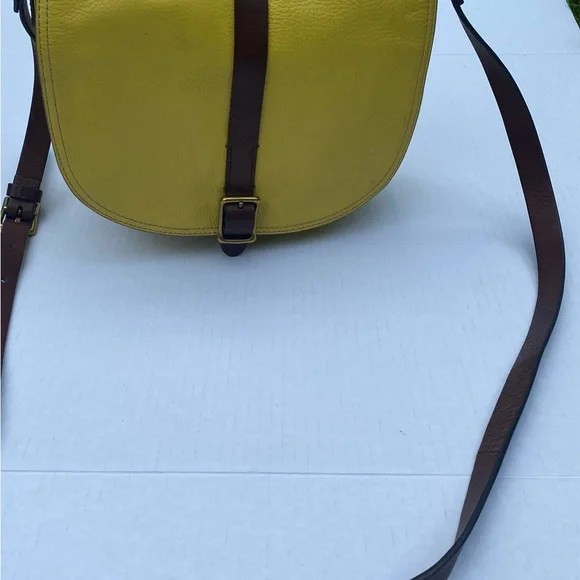 Yellow Leather Crossbody Bag - Picture 7 of 16